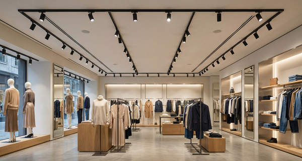 Retail store LED track lighting
