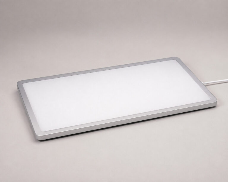 custom LED panels in a slim studio-lit assembly