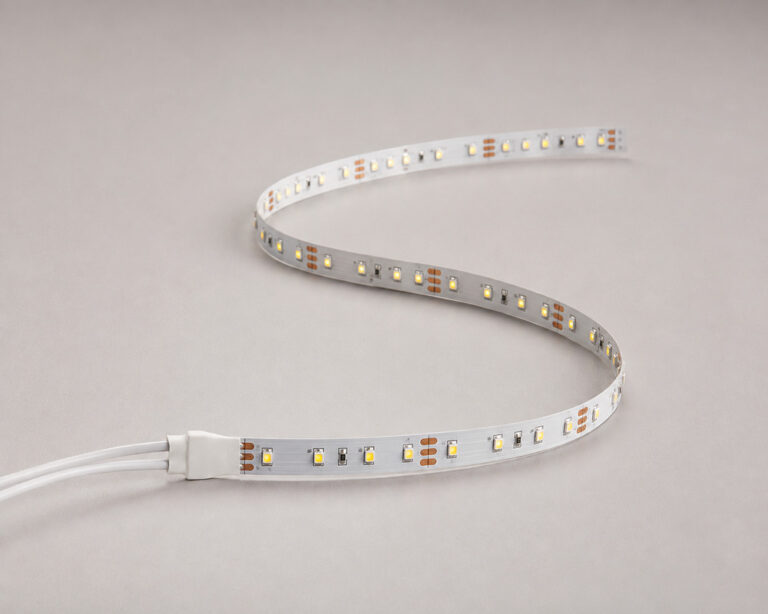 Custom LED strip lights arranged for product integration