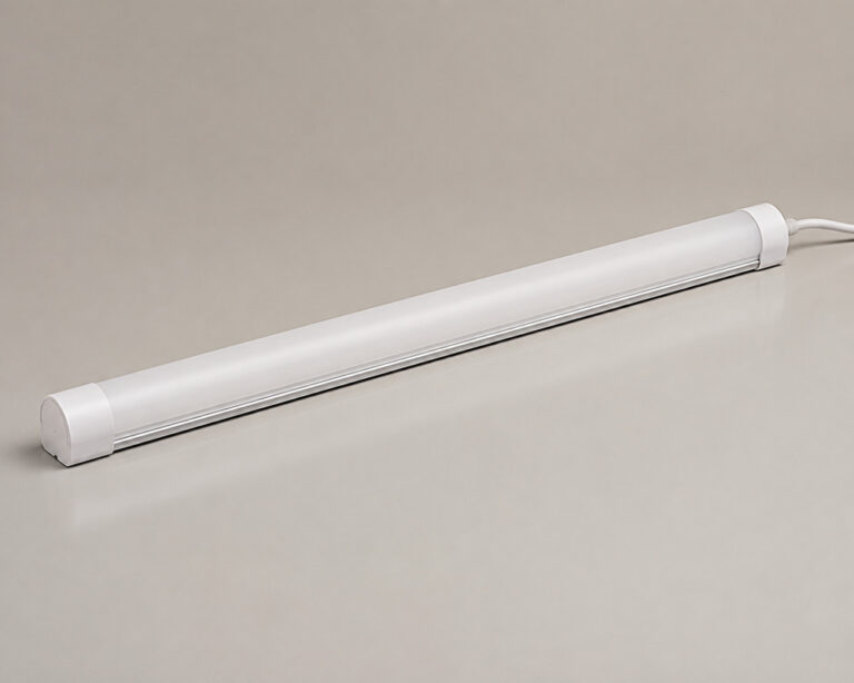 custom tube light with opal diffuser and compact end connection